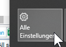 Windows 10 'All Settings' menu with mouse cursor hovering over 'System' option.