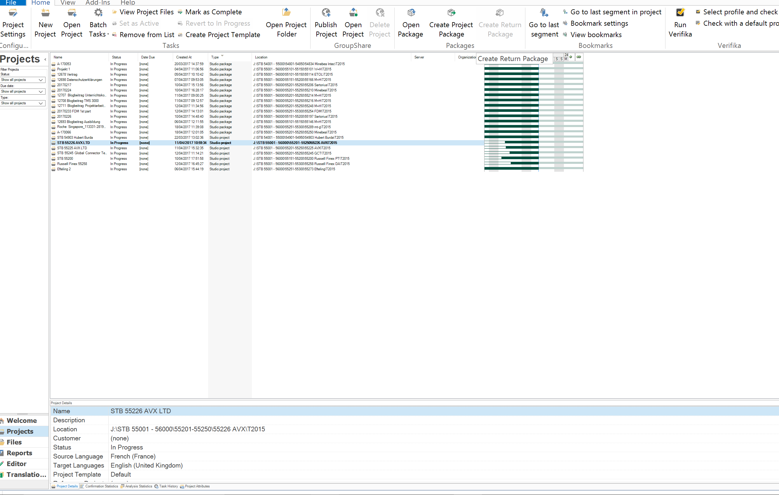 Project view - 1. Trados Studio - Trados Studio - RWS Community