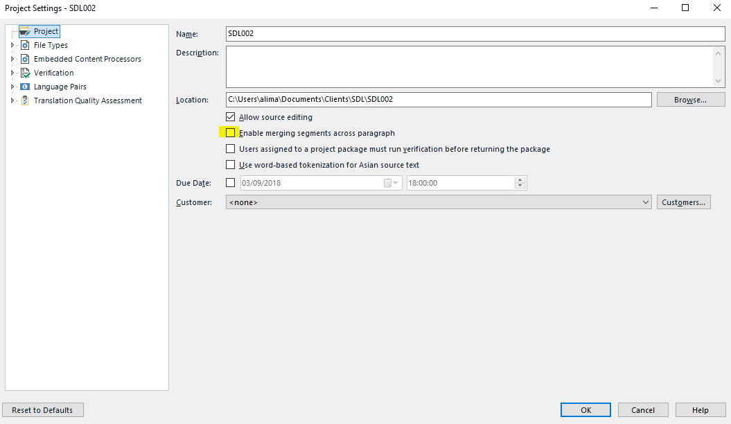 Pairing перевод. 4 Набор параметров PROJECTSETTINGS.