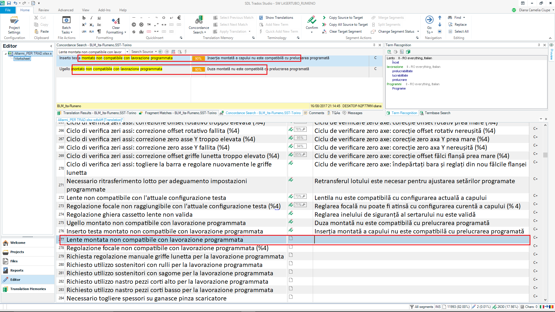 Image result for Trados studio tm window in editor