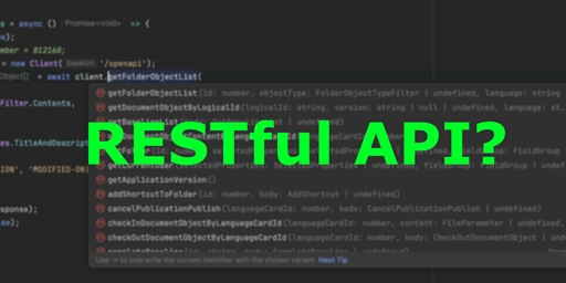 Does Tridion Docs have a RESTful API?