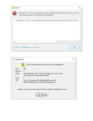 Error message in Trados Studio stating 'Datenbank konnte nicht ge ffnet werden' which means 'Database could not be opened' with additional details about the error code and system environment.