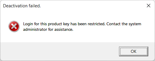  Error - activation failed