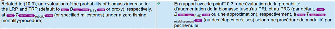 Screenshot of Trados Studio showing text with term 'MSY' in subscript without red line error indication, despite term recognition issue.
