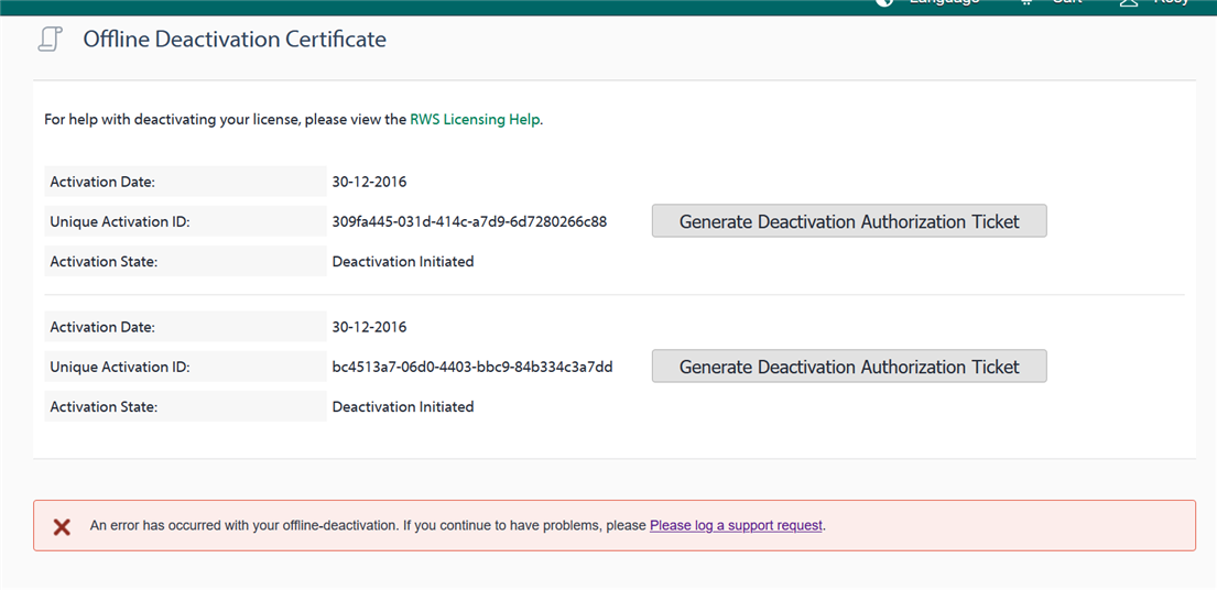 Cannot deactivate licence 2. Licensing and Installation Trados