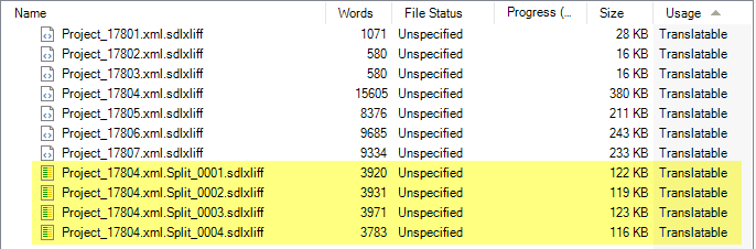 Screenshot showing the word count in the files view... again matching the analysis count.