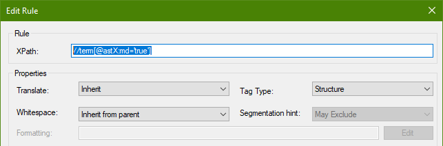 Screenshot showing the updated parser rule in the filetype settings.