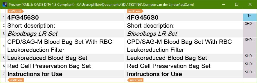 Screenshot showing the correct preview of the sample file with these settings.