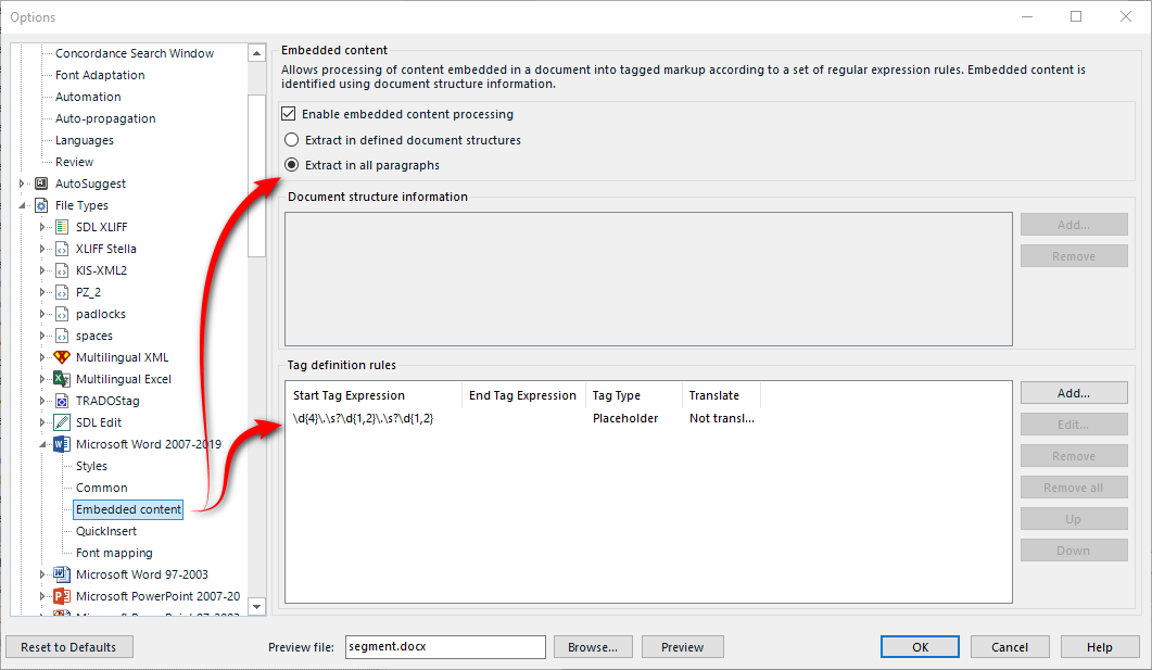 Screenshot showing the placeholder rule to hide the date