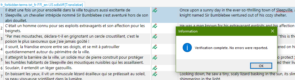Screenshot showing no errors.