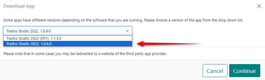 Screenshot showing which plugin to download from the appstore