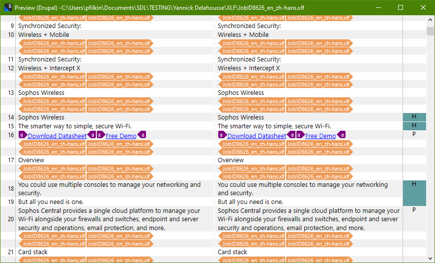 Screenshot showing a preview of the extraction after applying the new parser rules.