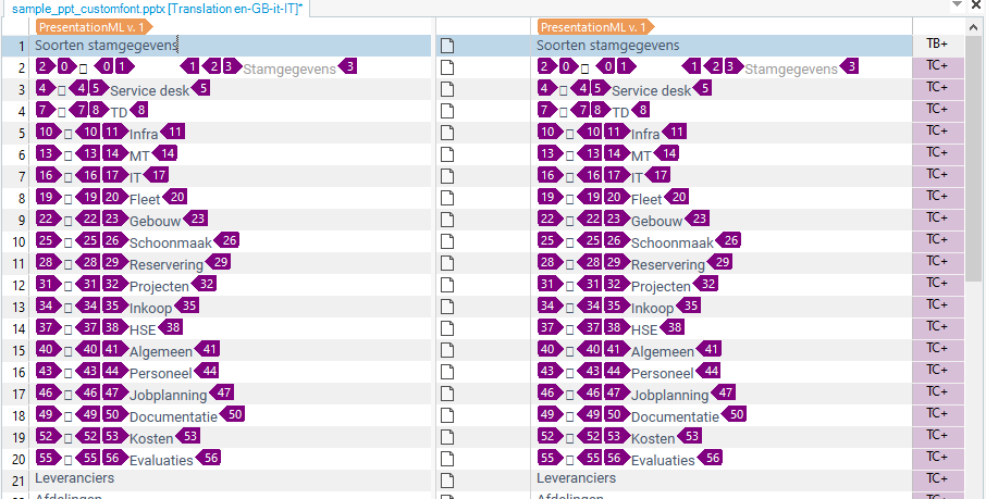 Screenshot showing the custom fonts in the Studio Editor