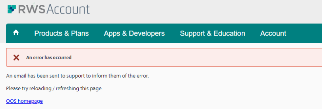 print screen with error message 