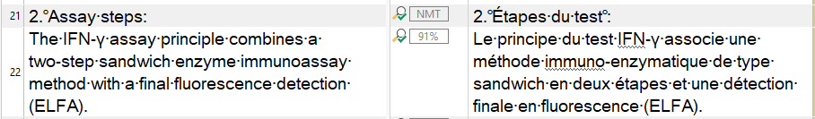 Screenshot showing a comparison of original and updated bilingual document segments with corrupted formatting after editing in LibreOffice.