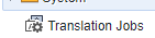 Trados Studio interface showing the 'Translation Jobs' tab selected in the navigation pane.