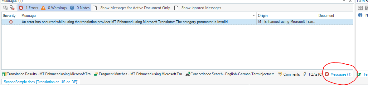 Microsoft Translator Not Working