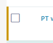 Partial screenshot showing a user interface element with a brown bar indicating an invalid project template.
