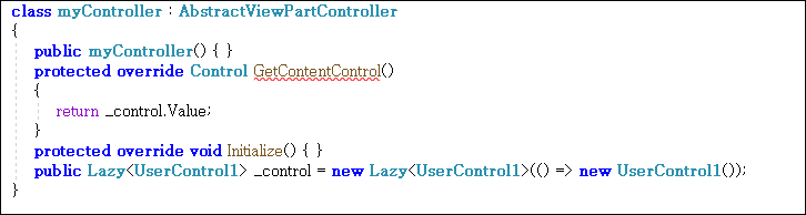 Screenshot of code with class myController showing no visible errors or warnings.