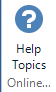 Screenshot of Trados Studio Help Topics Online button with a question mark icon.