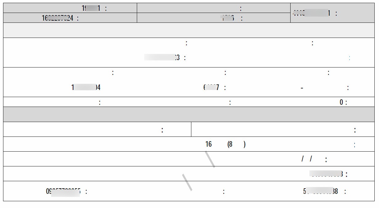 Screenshot of a PDF file opened on a PC showing missing Persian characters, replaced by slashes, numbers, and punctuation marks in a table format.