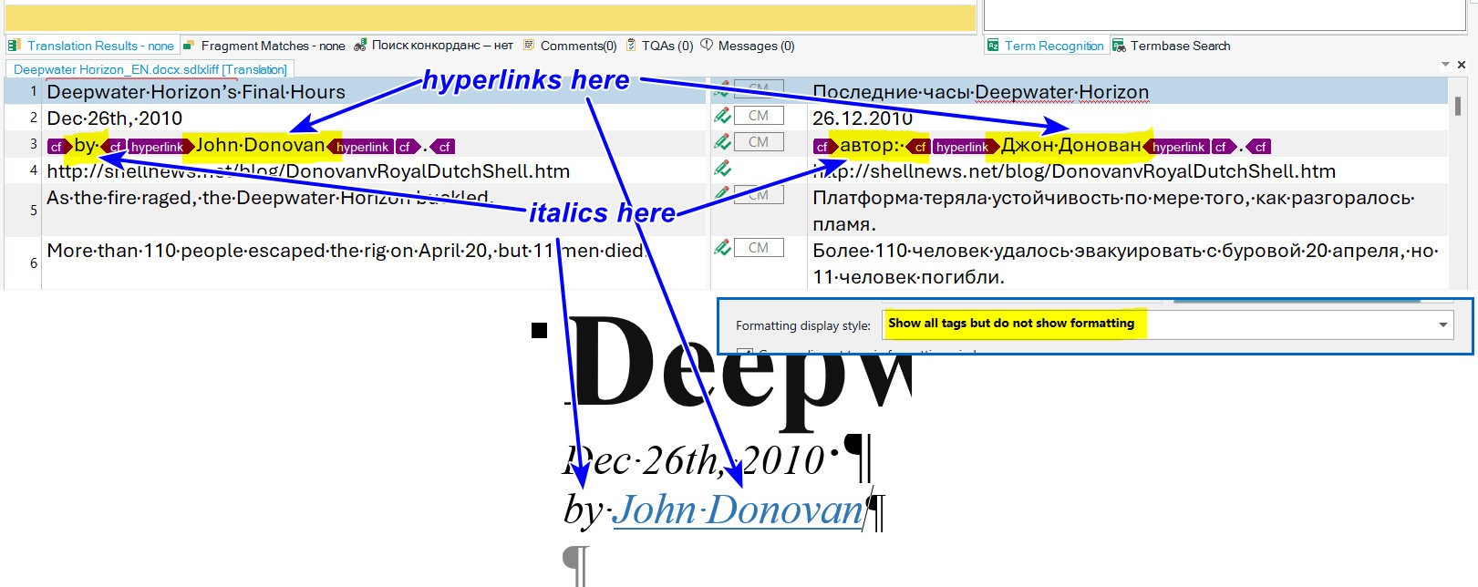 Font type and font size change in the editor - 1. Trados Studio ...