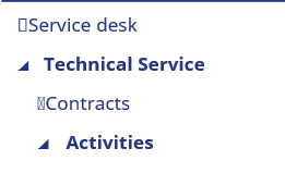 Screenshot of PowerPoint with incorrect icon display next to 'Contracts' after translation in Trados Studio, other icons are correct.