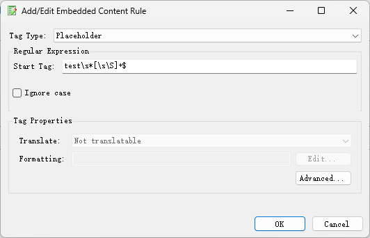 Trados Embedded content when importing files - 2. Trados Studio ...