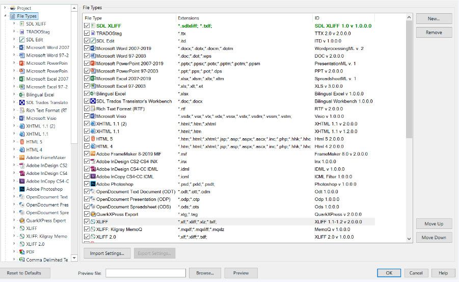 SDL Trados Studio Freelance 2019 NOT recognizing *.txlf format in XLIFF