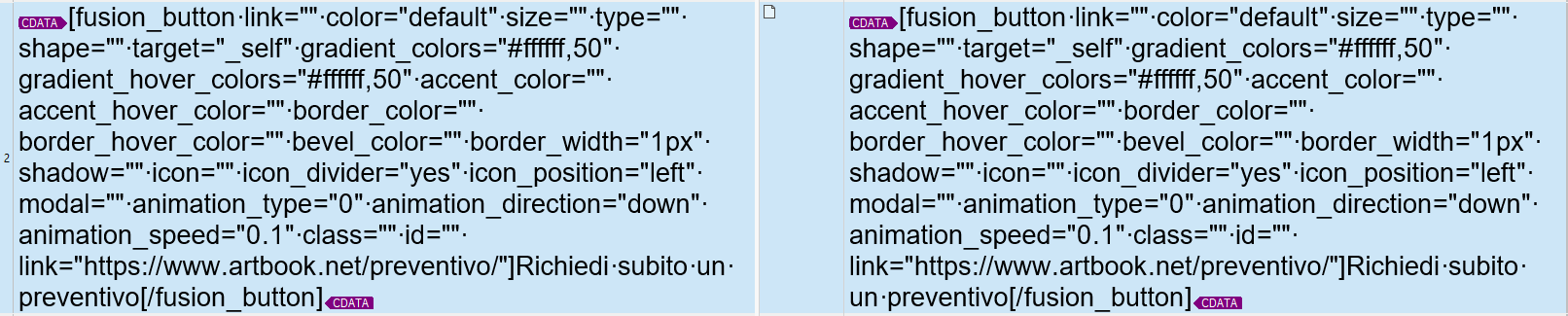 Screenshot of Trados Studio showing xliff file content with visible HTML code and CDATA section not recognized.
