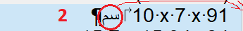 Close-up screenshot of Trados Studio interface showing incorrect left-to-right text direction with a circled number 2 indicating the error.