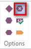 Trados Studio screenshot showing the Options button highlighted with a red square.