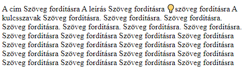 Text editor displaying continuous Hungarian text without clear segment separation, including repeated phrases.