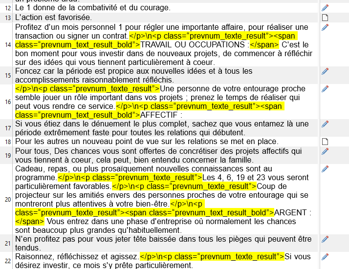 Screenshot of Trados Studio showing text with tags in yellow and purple, indicating a request to hide or minimize the yellow tags.