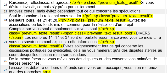 Screenshot of Trados Studio showing text with yellow highlighted tags between angle brackets.