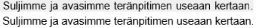 Two lines of text in Trados Studio, the top line is slightly stretched to match the pixel length of the bottom line, no visible errors or warnings.