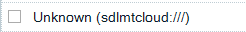 Error message in Trados Studio displaying an unknown entry with the text 'sdlmtcloud:'.