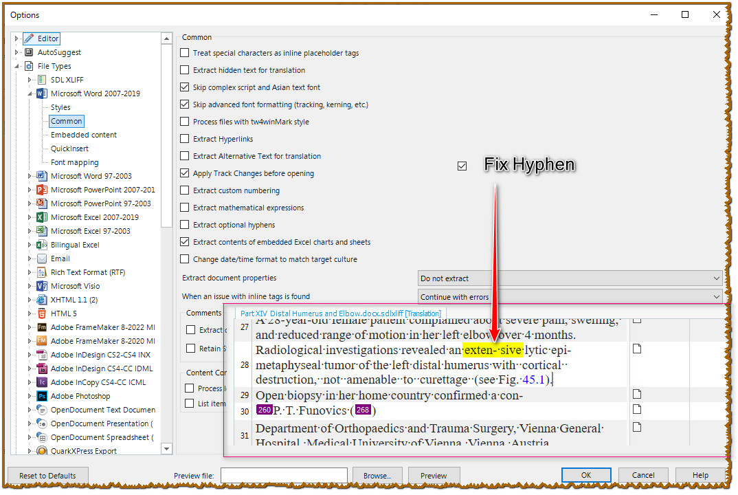 merging non-successive segments / Fix Hyphen docx filetype / keep 