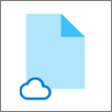 File icon with a blue cloud, indicating the file is only available online in OneDrive.