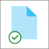 File icon with a green circle and white check mark, indicating the file is always available on this device.