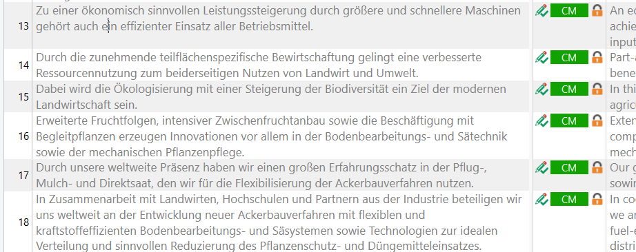 Screenshot of Trados Studio 2021 showing text without any visible tags, indicating a clean translation segment.