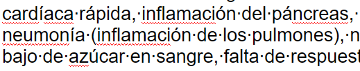 Screenshot of Trados Studio showing Spanish text with red underlines indicating spelling errors for words with accents.