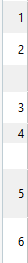 Screenshot showing a list of Segment IDs in Trados Studio after applying PerfectMatch: 1, 2, 3, 4, 5, 6.