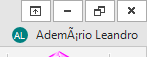 Trados Studio window showing incorrect account name 'Ademario Leandro' instead of 'Marcelo Sousa'.