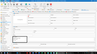 Screenshot of Trados Studio showing the 'New Customer' dialog box with fields for Name, Address, City, State, ZIP, and Country. The address is incorrectly formatted with the ZIP code before the state.