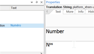 Screenshot of Trados Studio translation editor showing the translation of 'Number' to 'Num ro' without exponent formatting.