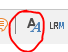 Screenshot showing Trados Studio toolbar with a red circle highlighting the 'Character table' icon which appears unresponsive.