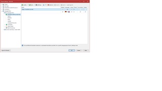 Screenshot of Trados Studio displaying an empty pre-translation dialogue box with no results.