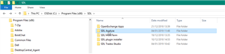 File Explorer window showing the SDL Trados Studio Plugins folder with a highlighted SDL Analyse folder ready for deletion.