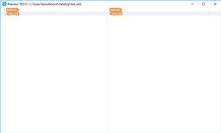 Trados Studio Preview window showing no segments generated from the XML parser rule.